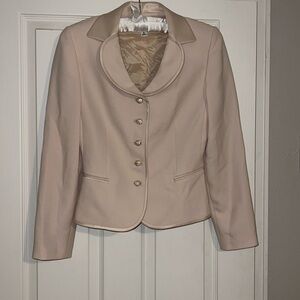 Albert Nipon Suits Cream Blazer with crystal buttons